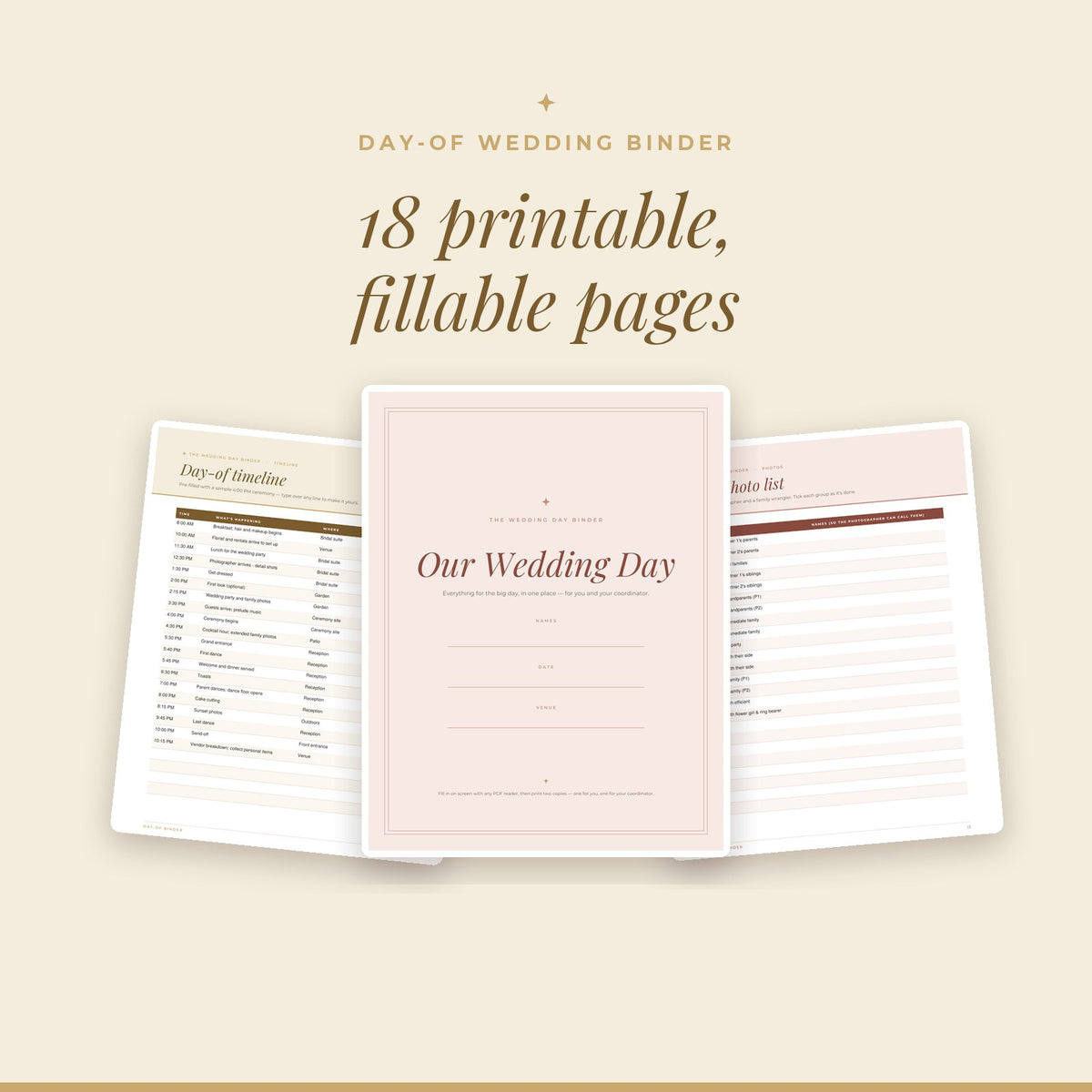 Day-of Wedding Binder
